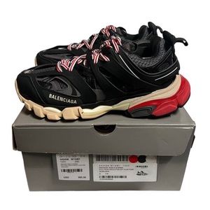 Balenciaga Track Sneakers Platform Black Red IT38 W38 Women Trainers Runners